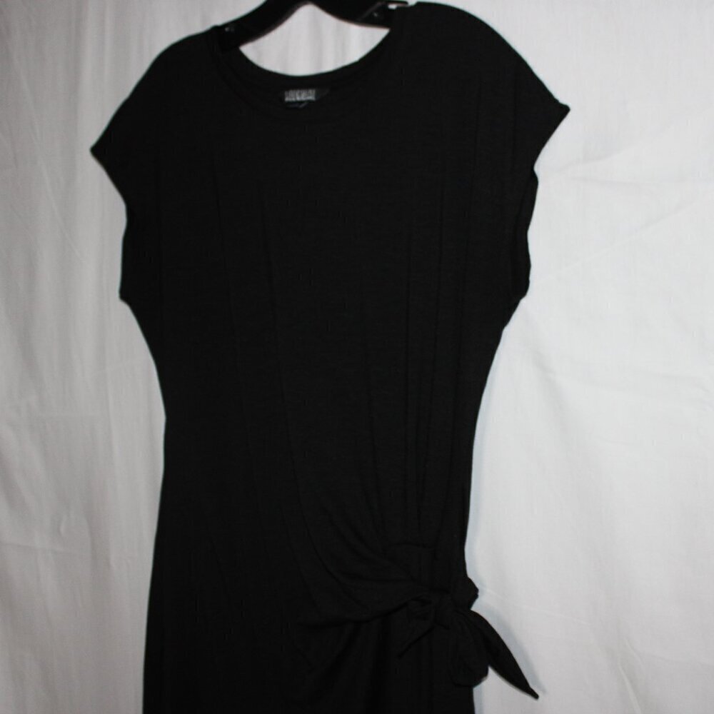 Nicole Miller Black Tie-Waist Dress | Size M | Soft & Chic - Picture 3 of 7